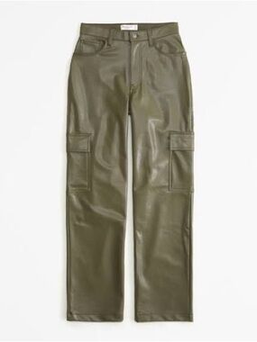 Abercrombie cargo faux leather pants